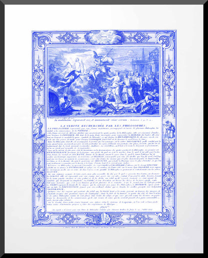 1707 engraving of philosophers guided by allegorical figures in search of Truth.