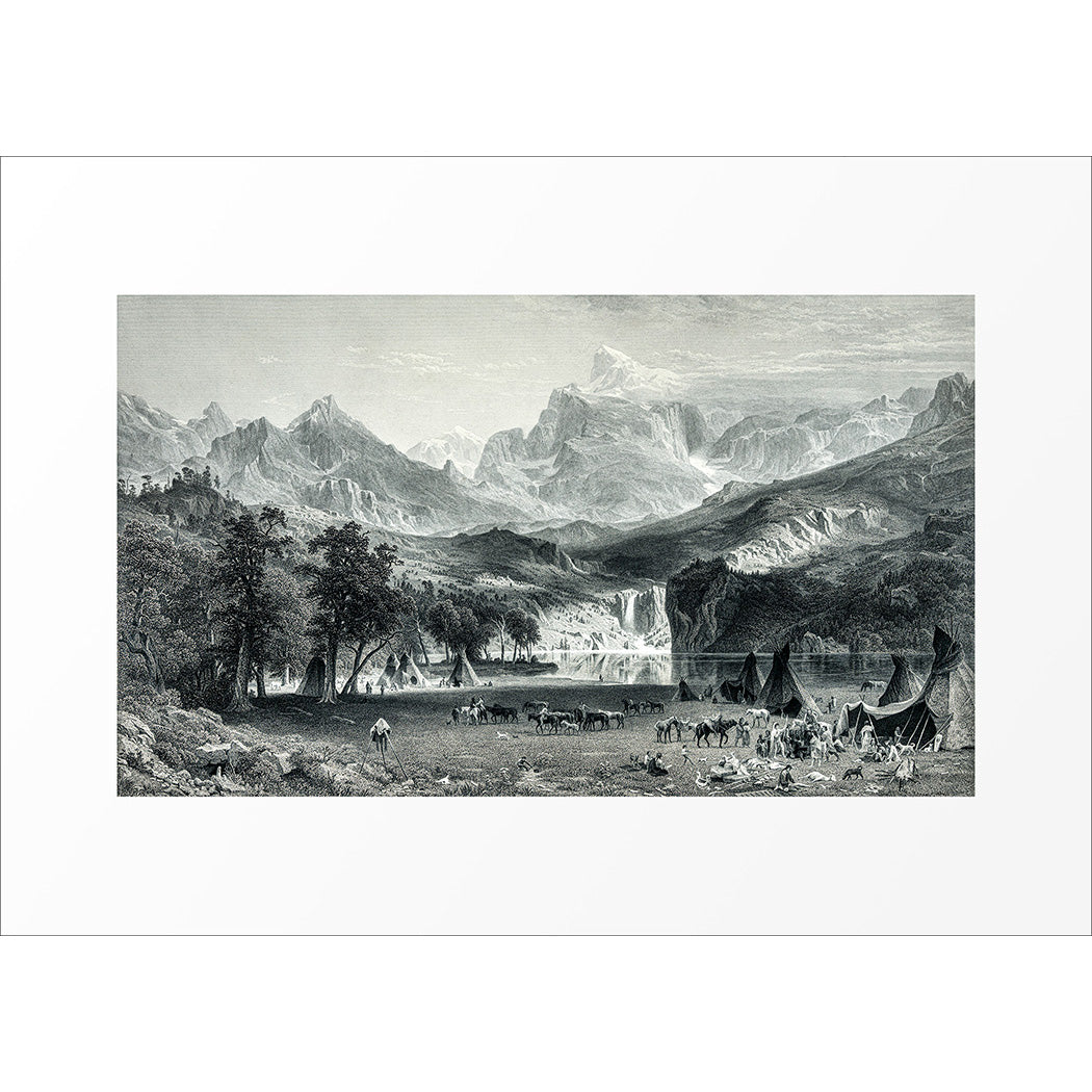 5x7 1800s Indian Tribe In The Rocky Mountains Art Print