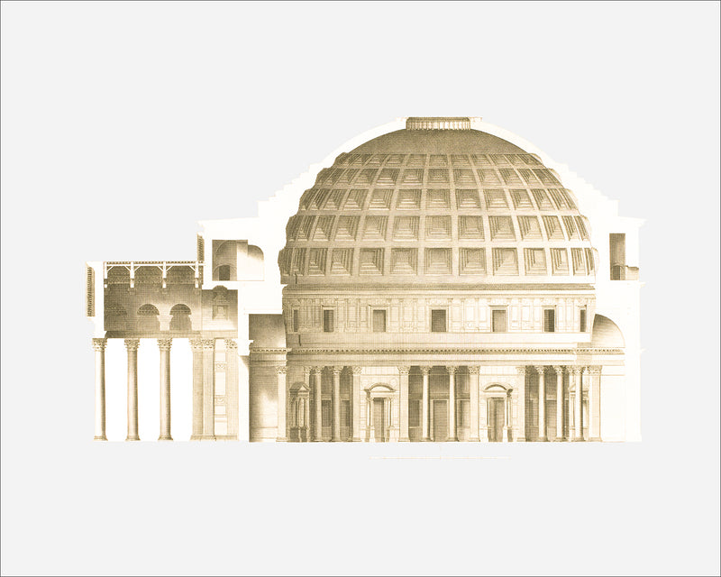 8x10 Roman Pantheon Etching