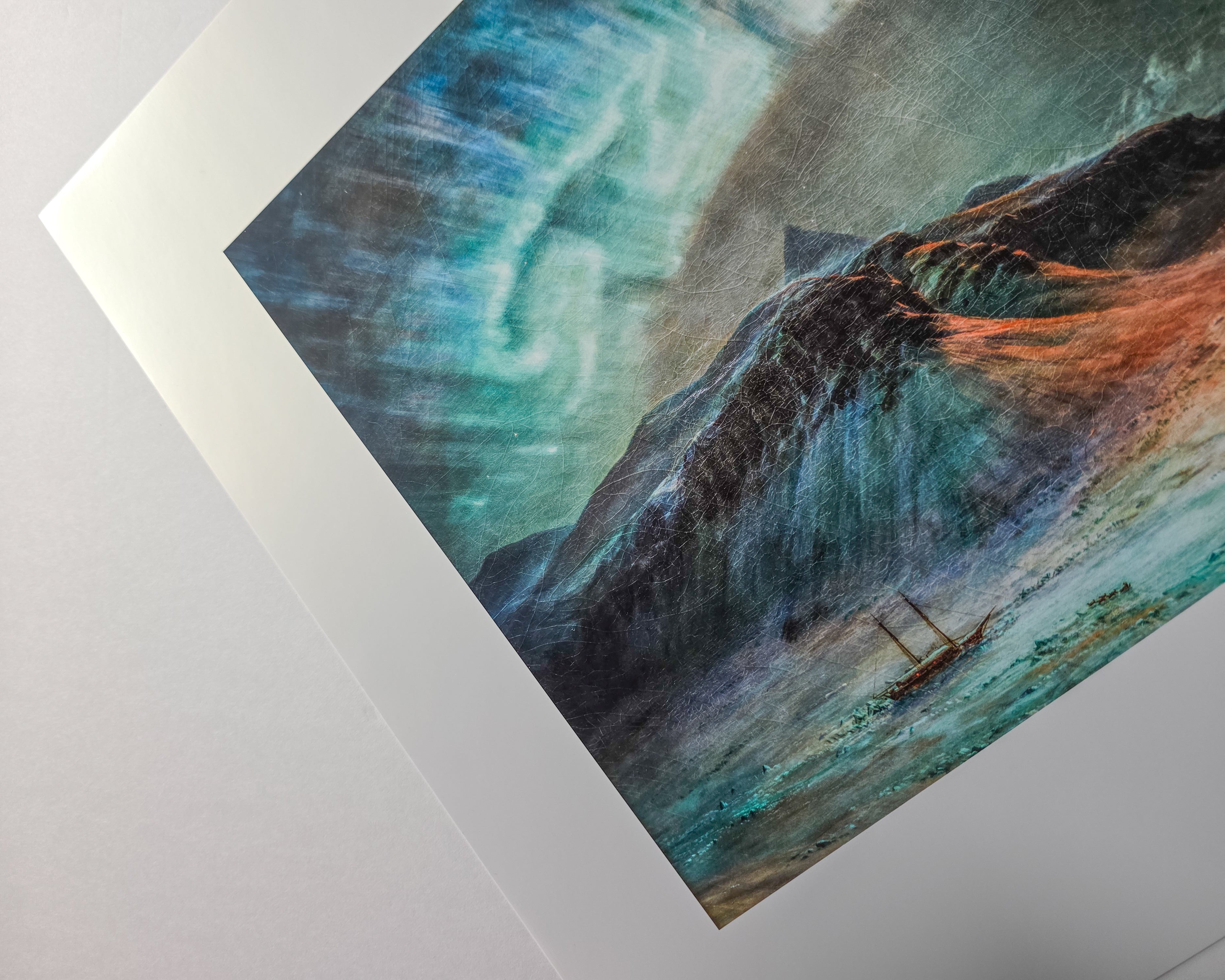 Aurora Borealis on Metallic Paper